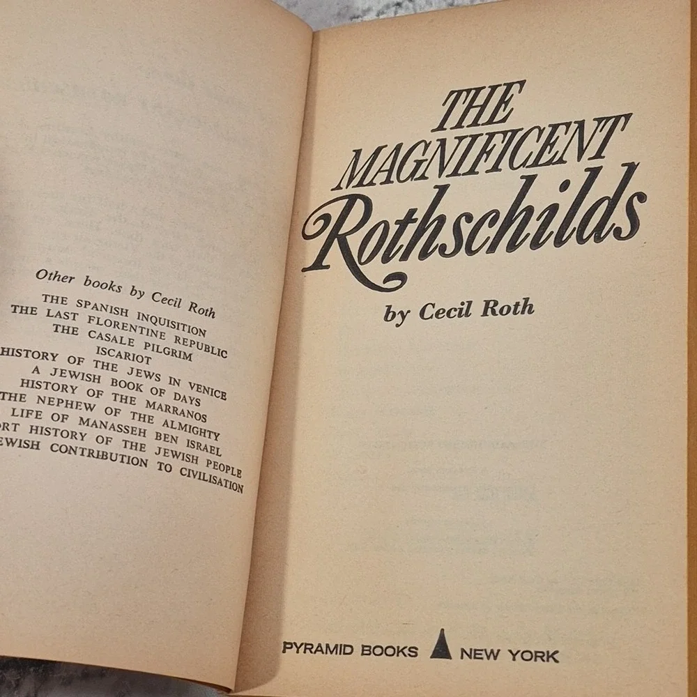 Magnificent Rothschilds by Cecil 1899-1970 Roth 1962 Paperback